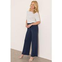 Anna Rose Women's Wide Leg Pull On Trousers in Navy | Size: 18