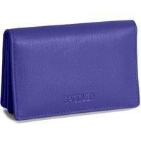 SADDLER Women's 'Jessica' 2 Sections RFID Protection Leather Credit Card Holder in Violet