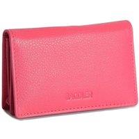 SADDLER Women's 'Jessica' 2 Sections RFID Protection Leather Credit Card Holder in Fuchsia