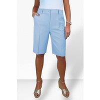 Paulo Due Women's Smart Pleated Tailored Shorts in Light Blue | Size: 18