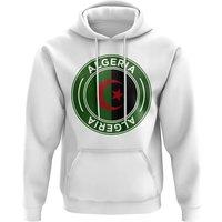 Algeria Women's Womens Football Badge Hoodie in White | Size: Small