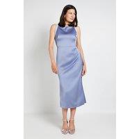 Wallis Women's Crepe Embellished Midi Dress in Cobalt | Size: 16
