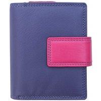 PRIMEHIDE Women's 'London' Leather Small Trifold Purse in Purple
