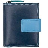 PRIMEHIDE Women's 'London' Leather Small Trifold Purse in Blue