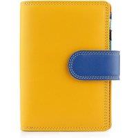 PRIMEHIDE Women's 'London' Leather Dual Flap Purse in Yellow