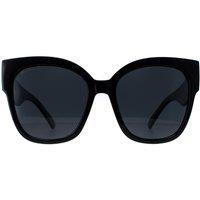 montana Women's Square Shiny Black Smoke Polarized MP73A Sunglasses
