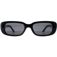 montana Women's Rectangle Shiny Black Smoke Polarized MP65