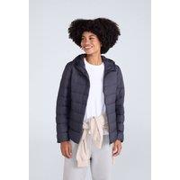 Animal Women's Lightweight Water Resistant Packable Warm Hooded Puffer Down Jacket in Black | Size: 20