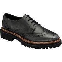 Ravel Women's Pewter Metallic Leather 'Walsh' Cleated-Sole Brogues in Grey | Size: 4