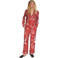 Cath Kidston Women's Bird Button Through Pyjama Set in Red | Size: 12
