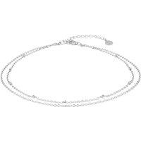 Gold Trip Women's Satellite Double Chain Anklet in Silver