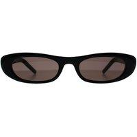 Saint Laurent Women's Rectangle Shiny Black Grey SL557