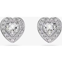 Swarovski Women's Ariana Grande X Capsule White Crystal Heart Stud Earrings 5720859 in Silver