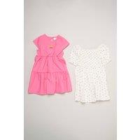 Miss Girl's 2-Pack Butterfly Print Dresses in Pink | Size: 4 Years