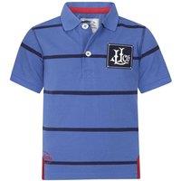 Lazy Jacks Boy's Broad Stripe Polo Shirt in Bright Blue | Size: 1-2 Years