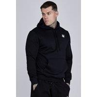 SikSilk Men's Essentials Hoodie in Black | Size: 2XL