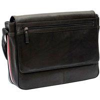 PRIMEHIDE Men's 'Texan' Leather Messenger Bag in Black