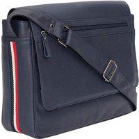 PRIMEHIDE Men's 'Texan' Leather Messenger Bag in Navy
