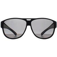 montana Men's Aviator Matte Black Smoke Polarized FO6 Fit Over Glasses Sunglasses