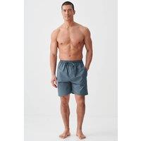 British Boxers Men's "Geometric Moorland" Crisp Cotton Sleep Shorts in Dark Green | Size: Large