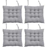 Living and Home 4Pcs Soft Thicken Tatami Seat Cushion in Grey