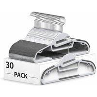 Dyzi 50 Pack White Plastic Coat Hangers Non Slip Heavy Duty