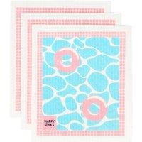Happysinks Swedish Dishcloth Set - Pool - 3pcs in Natural