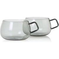 AdHoc Set of 2 Yuna Glass Tea Cup 400ml - Clear
