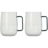 AdHoc Set of 2 Yuna Glass Tea Mug 560ml - Clear