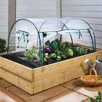 Gainsborough Mini Garden Growhouse with PVC Cover & Steel Frame in Dark Green