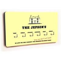 Uniqueful Personalised Novelty Yellow 6 Hook House Key Holder New Home | Size: 100 cm