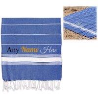 Uniqueful Personalised Turkish Style Cotton Navy Towel Birthday Gift for Friend | Size: Bath Sheet