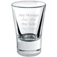 Uniqueful Personalised Engraved 35ml Conical Shot Glass Family Gift in Clear | Size: 100ml