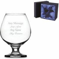 Uniqueful Personalised Engraved Brandy Cognac Glass Premium Satin Lined Gift Box in Clear | Size: 1 Pack