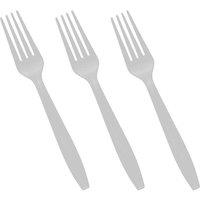 ECONX Plastic Reusable Forks White Heavy Duty Forks for Event Party Catering | Size: 1000 Pieces