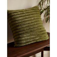 Catherine Lansfield 'Cosy Ribbed' Cushion in Olive | Size: 45 cm x 45 cm