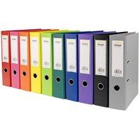 simpa A4 Lever Arch Files Set of 10 Assorted Colours 75mm D Spine