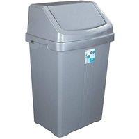 Casa 50L Swing Bin Silver