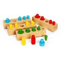 Bigjigs Toys Wooden Peg Blocks Sorting Toy