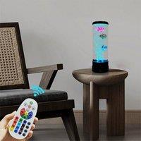 Obasyhig Remote Controlled Simulated Bubble Fish Night Light in Black