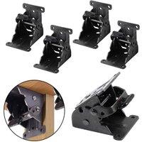 Nordara 4x Self-Locking 90 Degree Folding Table Leg Bracket Hinges in Black