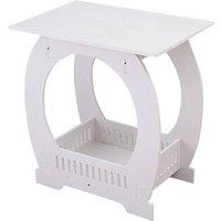 SPETLEK European Style Arch Design Modern Small Bedside Coffee Table in White