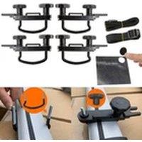 EONLION 4PCS Stainless U-Bolt Clamps Car Roof Box Mounting Kit in Black