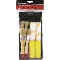 Nordara 11Pcs Mini Paint Roller Brush Set with Scraper Tray Decorating Kit in Black