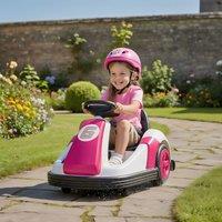 AIYAPLAY Kids Bumper Car with 360-Degree Rotation Spin, Safety Belt in Pink | Size: 1 Seater
