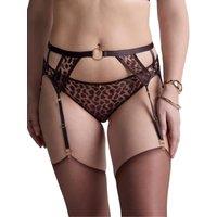 Aubade Women's Crazy In Love Suspender Belt in Brown | Size: 14