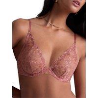 Aubade Women's Crazy In Love Triangle Plunge Bra in Pink | Size: 32C