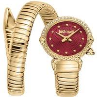Just Cavalli Women's Snake Red Dial Gold Stainless Steel Watch