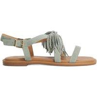 Dune London Women's 'Lysia' Suede Sandals in Green | Size: 3