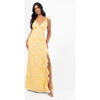 Anaya with Love Women's Floral Strappy Maxi Dress in Yellow | Size: 8